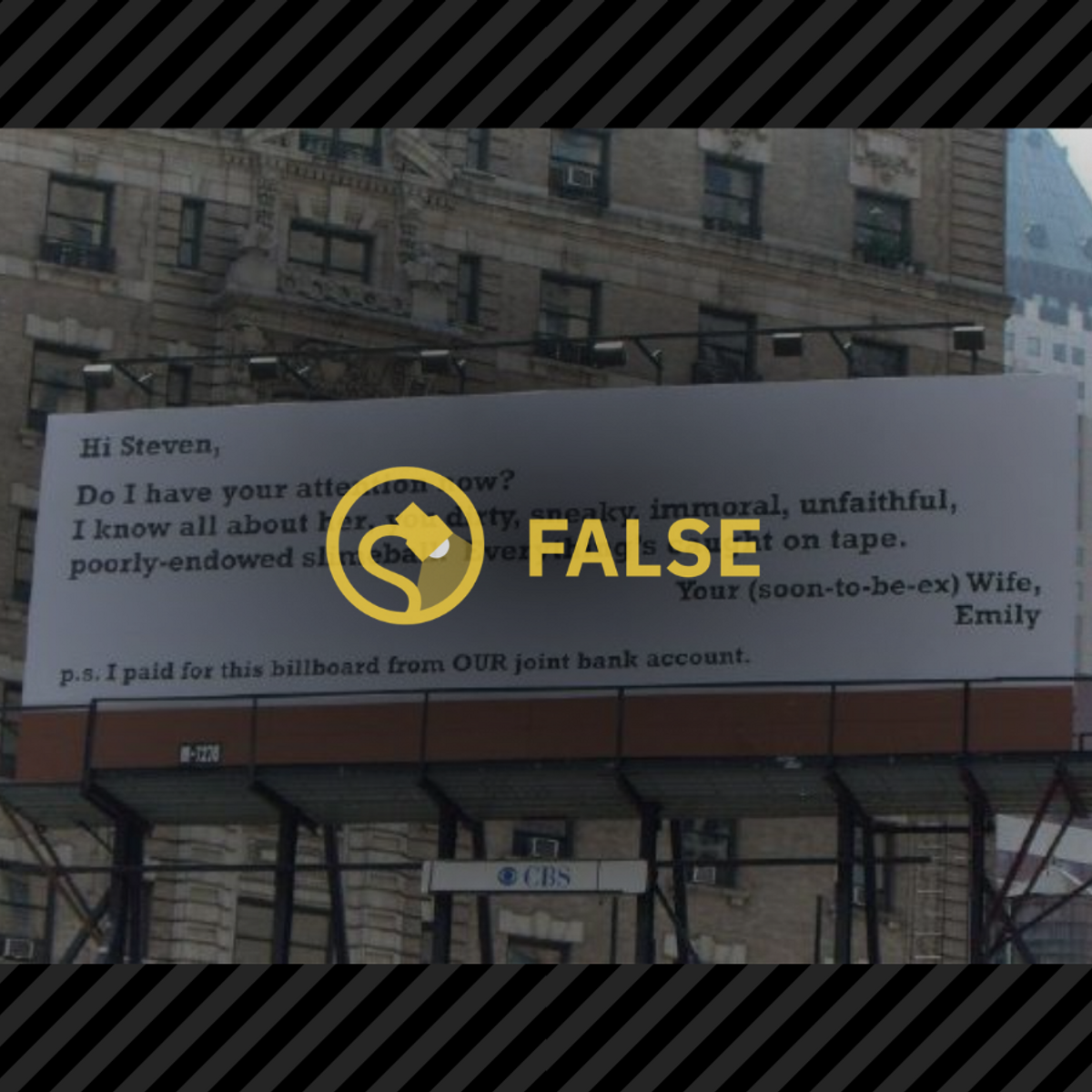 Did a Woman Expose Her Cheating Husband with a Billboard? Snopes