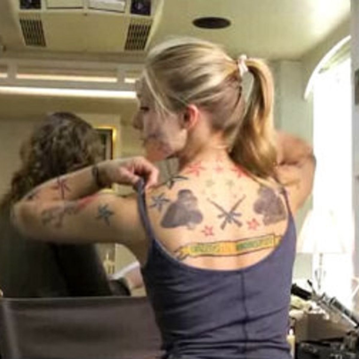 Kristen bell face tattoo