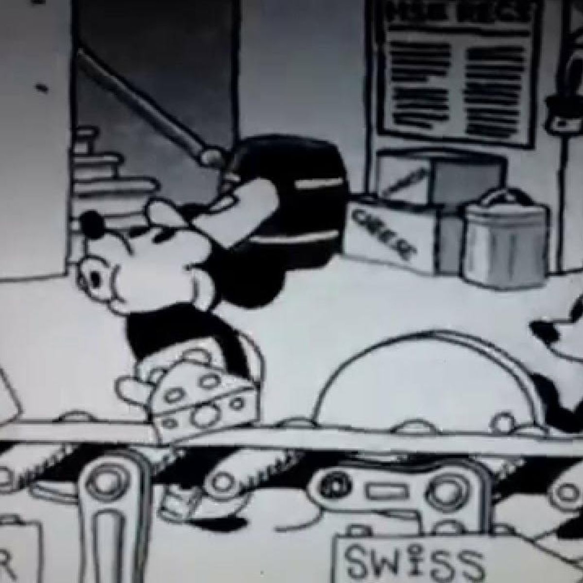 Does This Disney Cartoon Show Mickey Mouse Inappropriately Making Swiss  Cheese? 