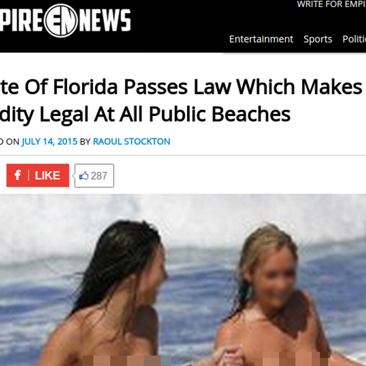 Accidental beach nudity