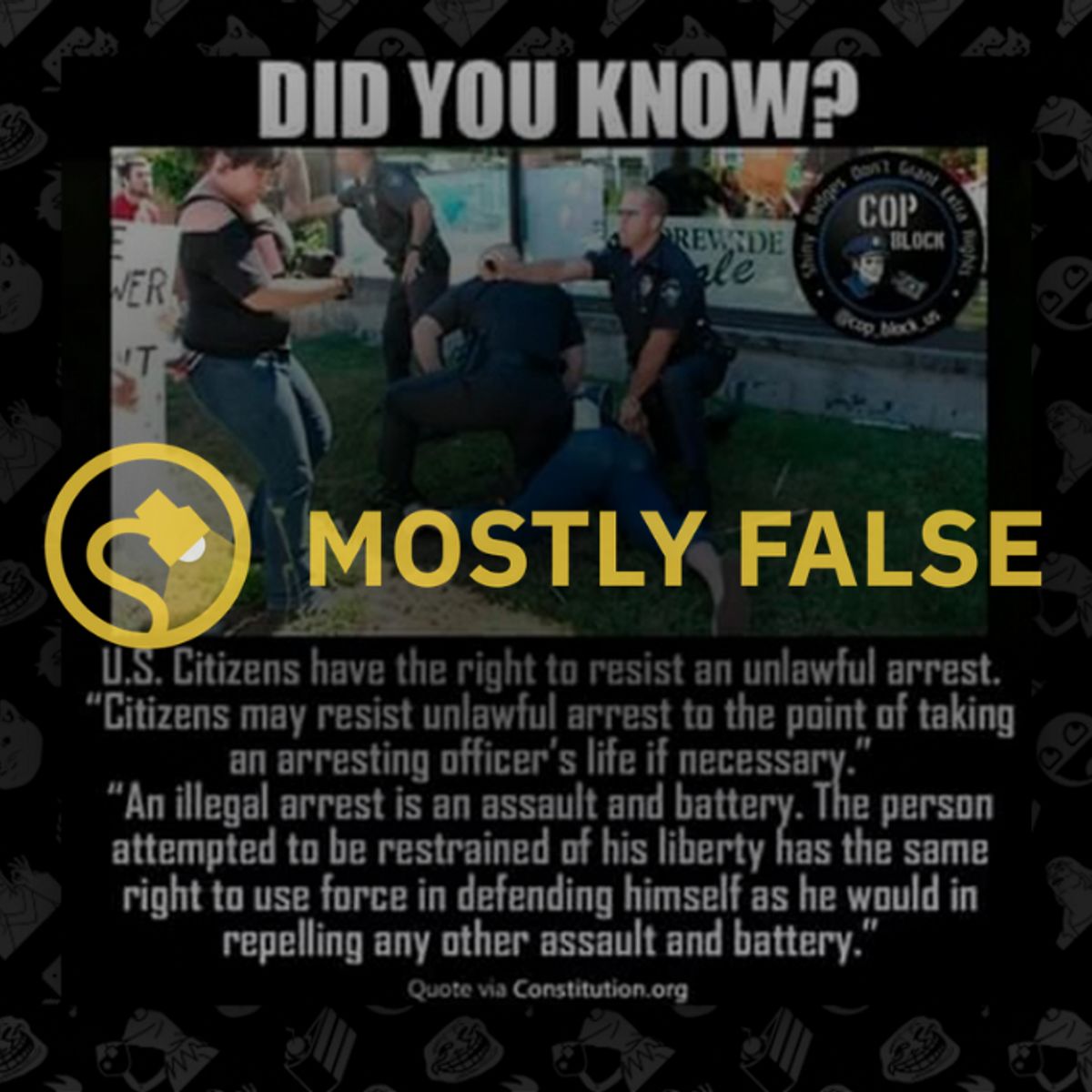 Right To Resist Unlawful Arrest