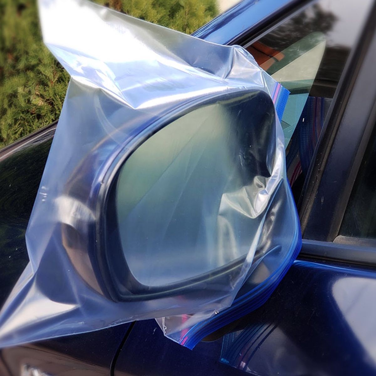 Does Putting a Ziplock Bag Over a Car Mirror Have a Legitimate Purpose?