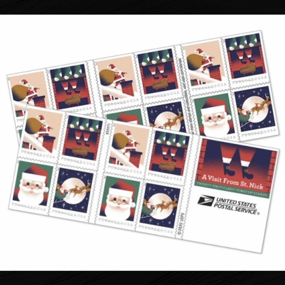 Christmas Stamps (USPS Postage Stamps for Holiday Mail)