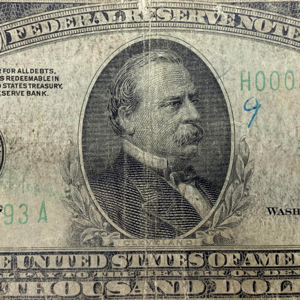 Teller Shares Photo of Rare $1000 Bill a Customer Brought in to
