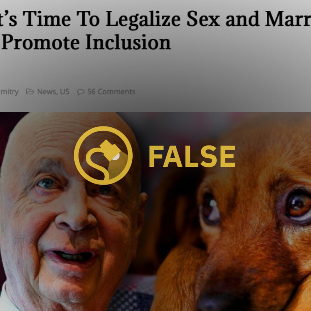 No, the World Economic Forum Hasn't Ordered Governments to Legalize  Marriage With Animals | Snopes.com