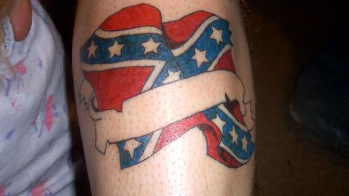 confederate flag tattoos for women