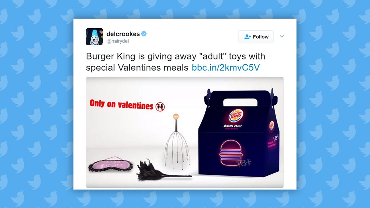 Is Burger King Distributing Adult Meals and Toys for Valentine s Day