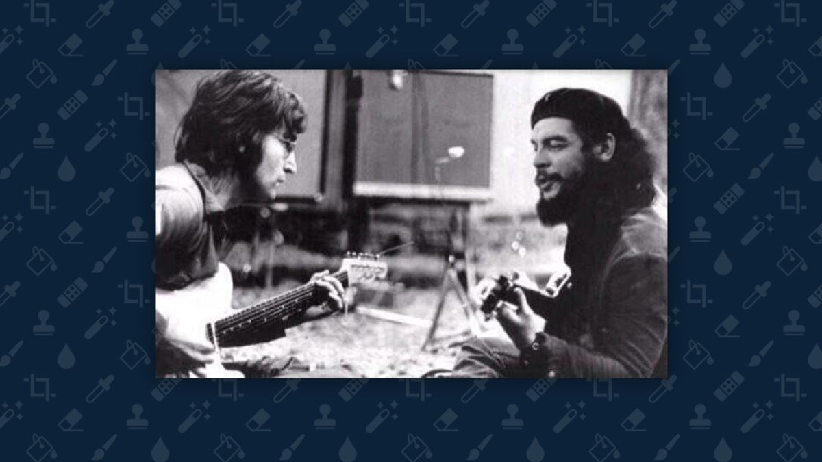 Photo Montage John Lennon Et Che Guevara John Lennon Played Guitar with Che Guevara? | Snopes.com