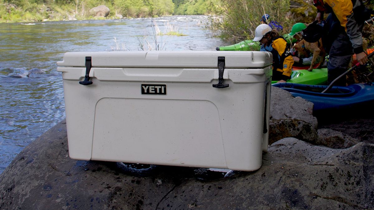 YETI - Proof that Yeti Coolers are pretty darn strong! Awesome setup  outside Mark's Outdoors in Vestavia, Alabama. Hope everyone has a great  weekend!