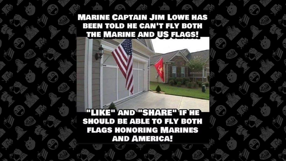 flying the marine corps flag