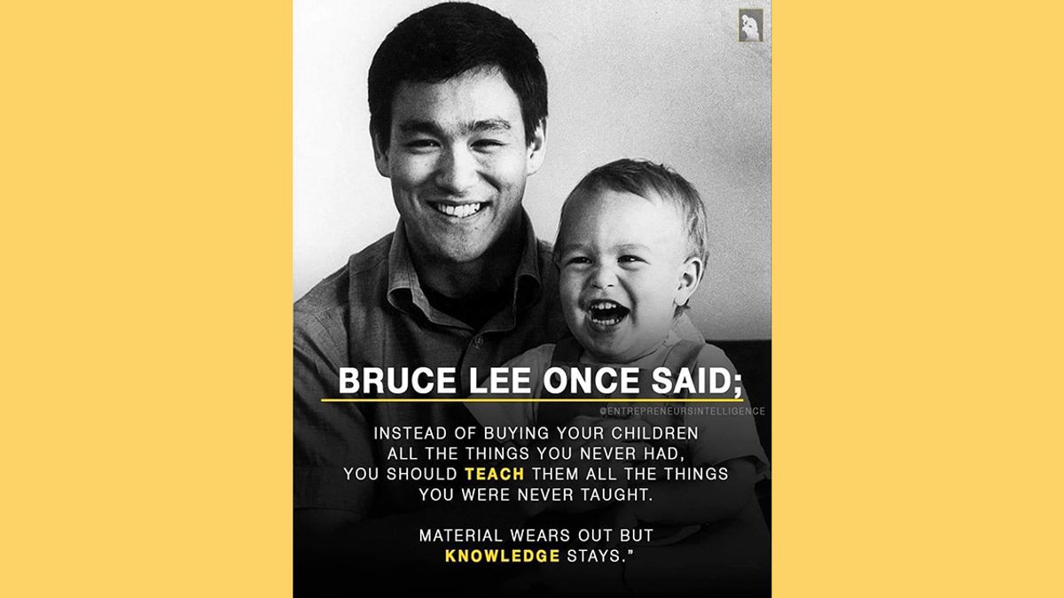 Is the Bruce Lee Quote About Teaching Children Real? 