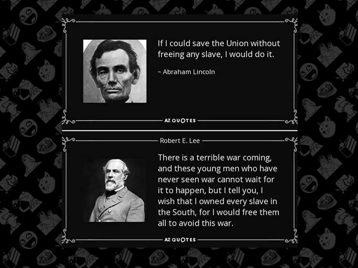 Lincoln and Lee's Views on Slavery 