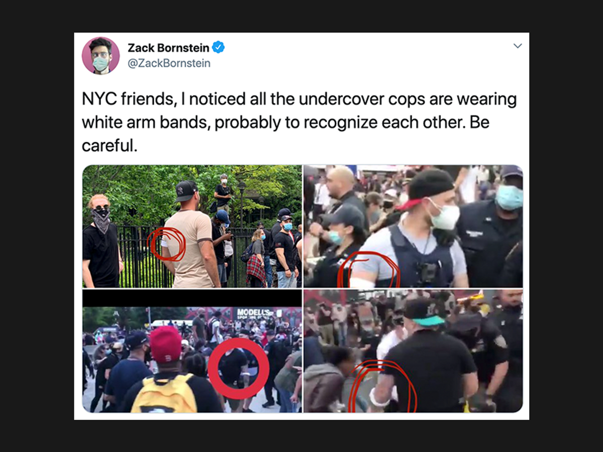 Do Plainclothes Colored Arm Wear Bands? Officers NYPD