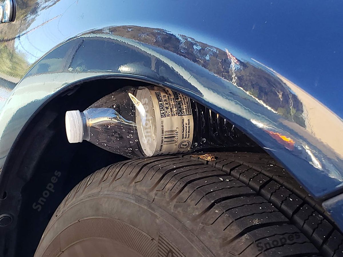 Why Put a Water Bottle on Car Tire?