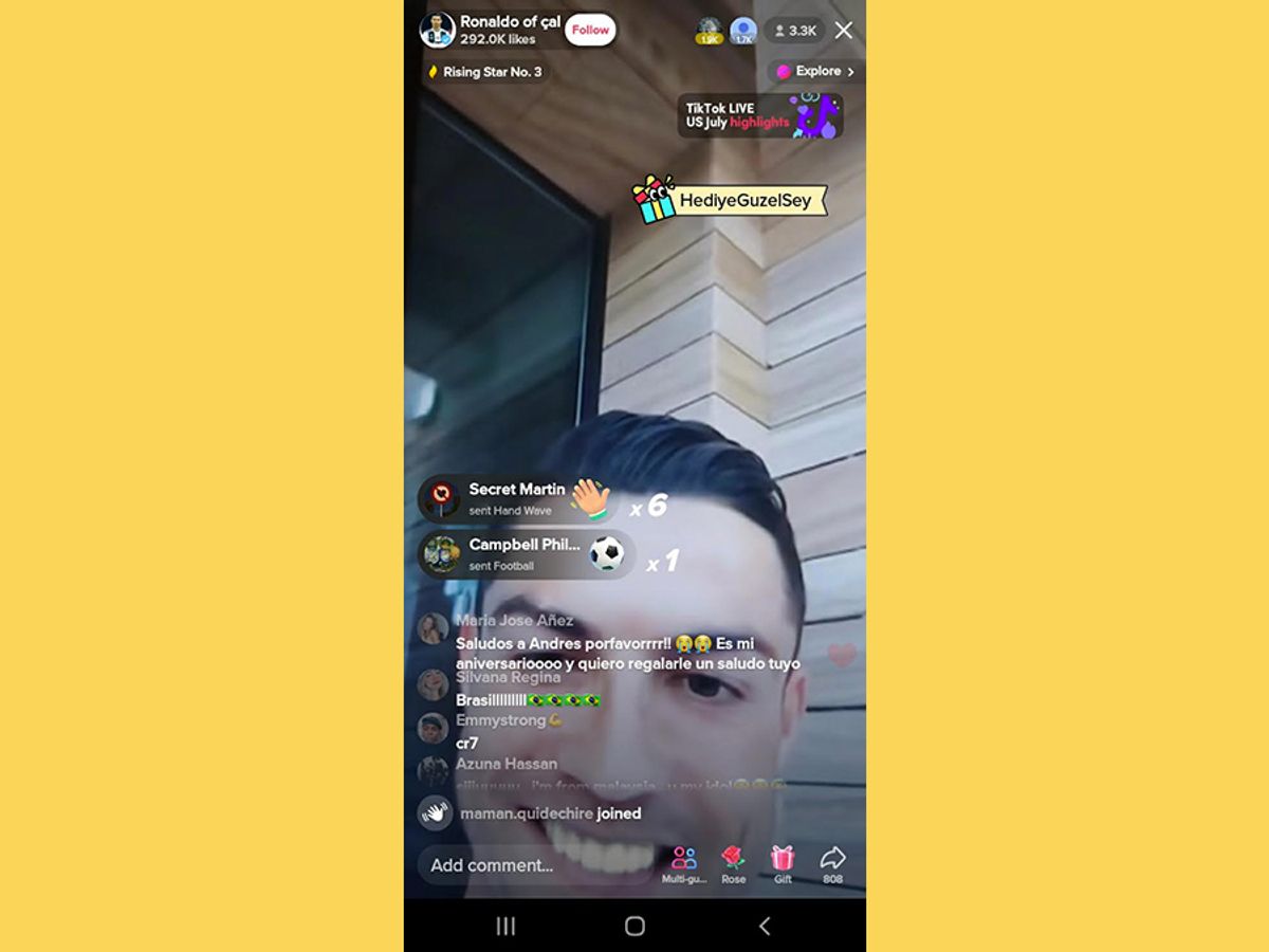 Cristiano Ronaldo Featured in Fake Livestream on TikTok Snopes