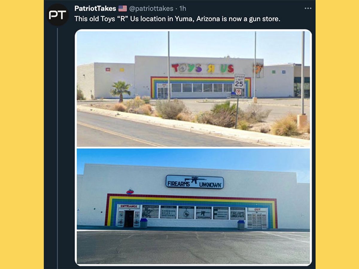 Did an Old Toys 'R' Us Building Later Become a Gun Store?