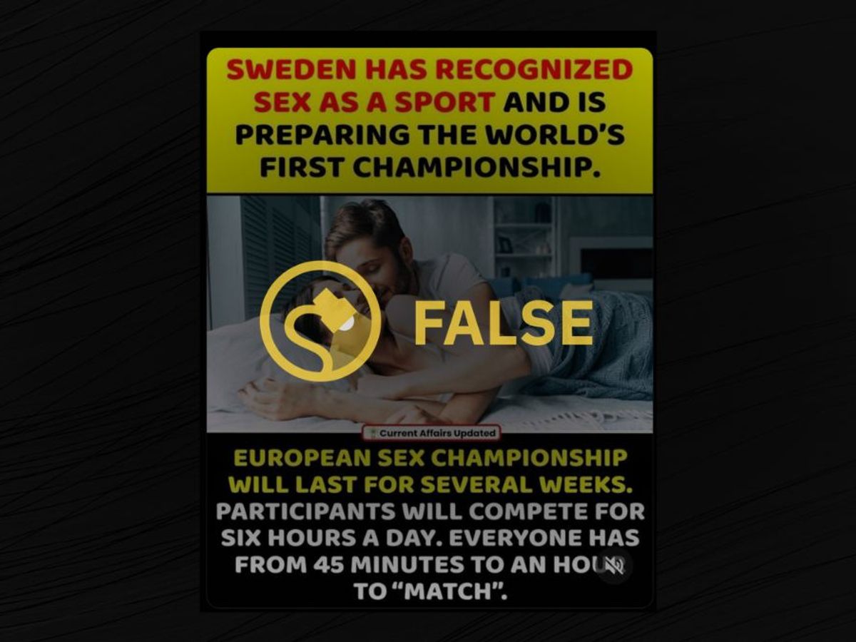 No, Sweden Did Not Declare Sex a Sport Snopes image