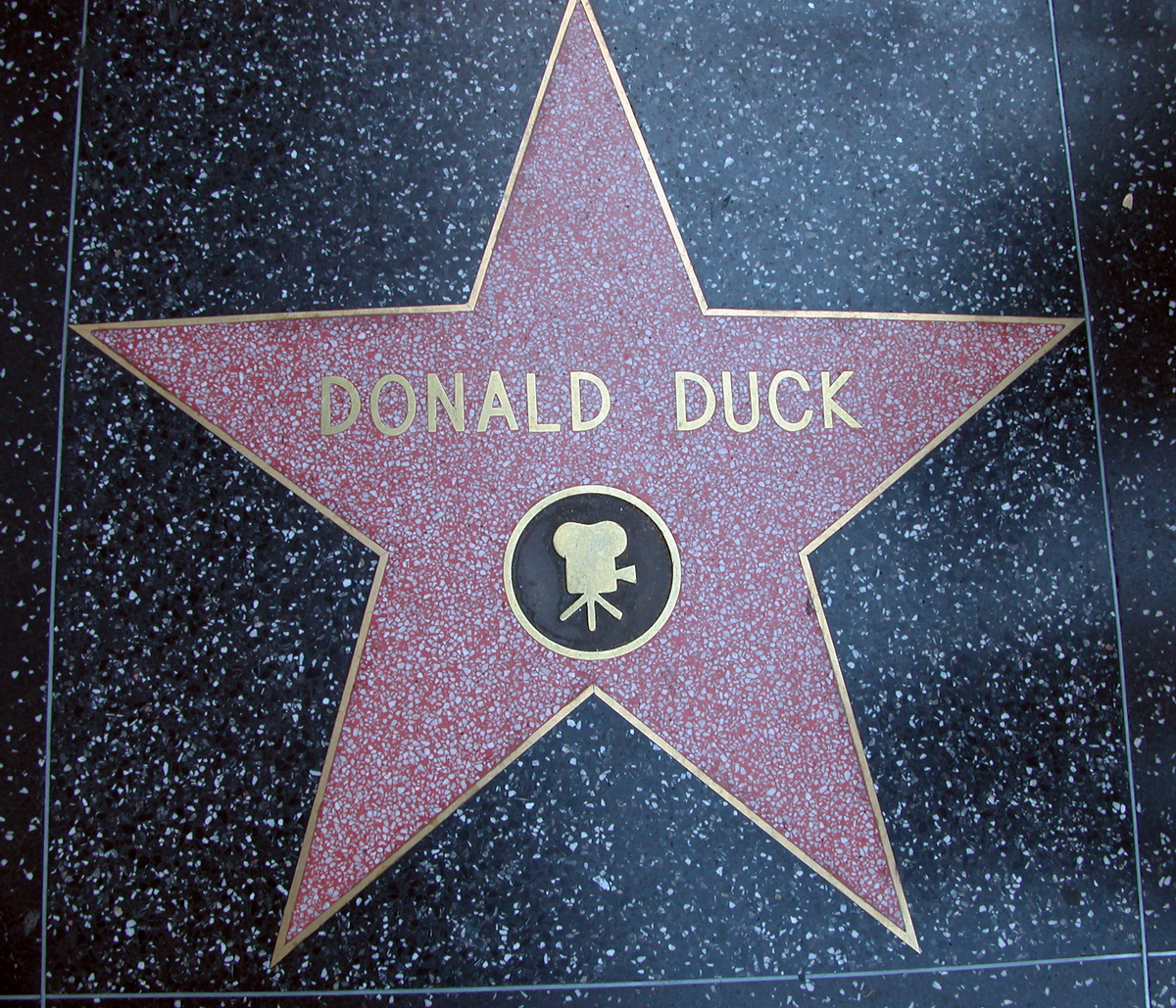 Donald Duck's star on the Hollywood Walk of Fame. (Wikimedia Commons/Shaka CC BY-SA 2.0) (Wikimedia Commons/Shaka CC BY-SA 2.0)