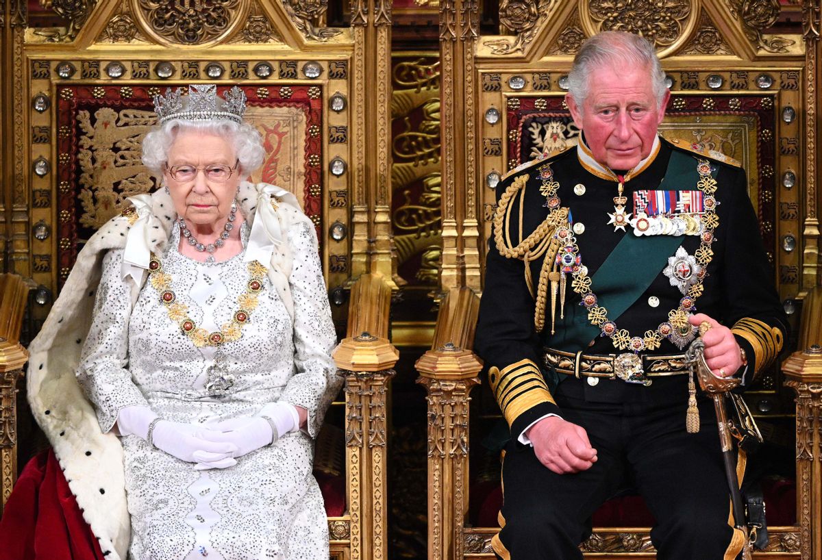 LONDON, ENGLAND - OCTOBER 14: Queen Elizabeth II and Prince Charles, Prince of Wales during the State Opening of Parliament at the Palace of Westminster on October 14, 2019 in London, England. The Queen's speech is expected to announce plans to end the free movement of EU citizens to the UK after Brexit, new laws on crime, health and the environment. (Photo by Paul Edwards  - WPA Pool/Getty Images) (Getty Images)