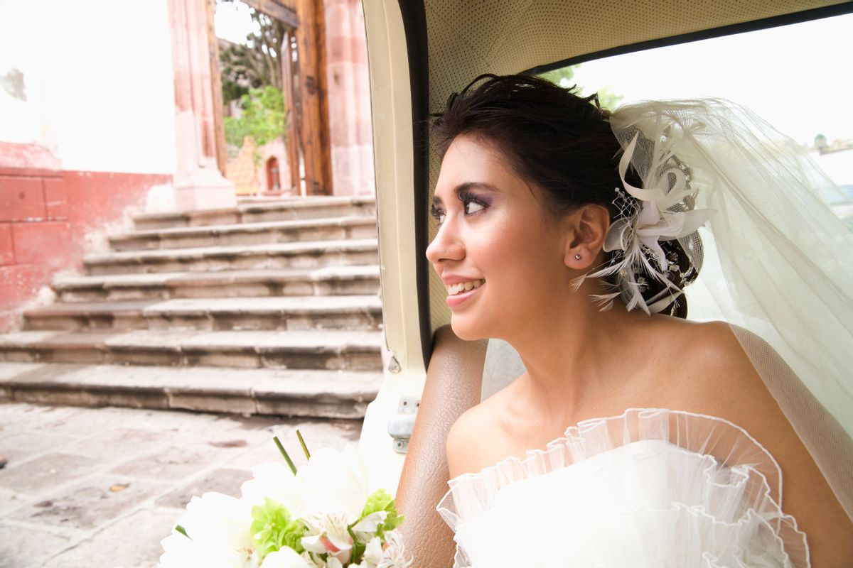 A bride arriving for her wedding. (Getty Images/Frida Marquez) (Getty Images/Frida Marquez)