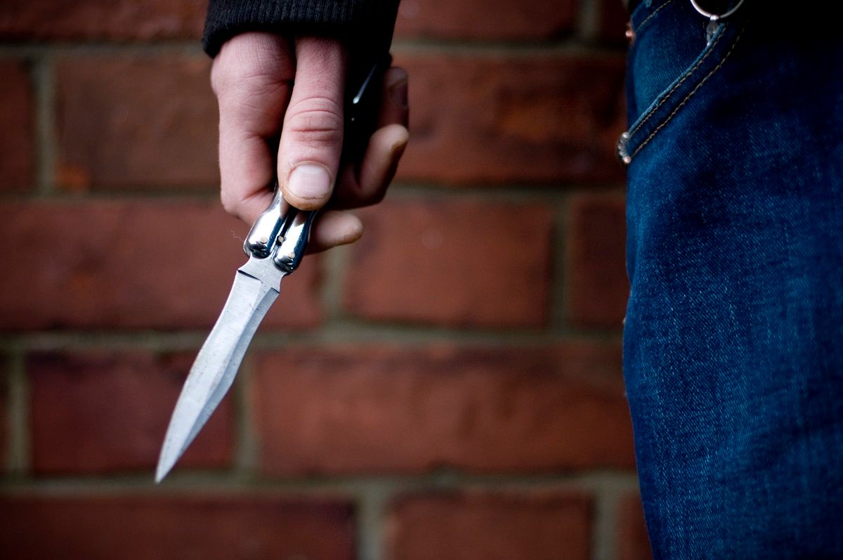 A youth brandishing a knife in the street, UK 2007 (Photo by Universal Images Group via Getty Images) (Getty Images /  UniversalImagesGroup / Contributor)