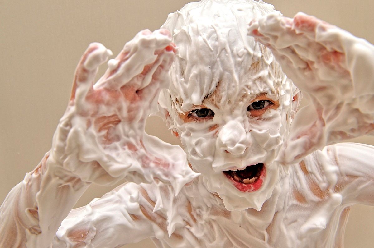 Young boy covered in shaving cream (Beck Photography / Aurora Photos / Getty Images)