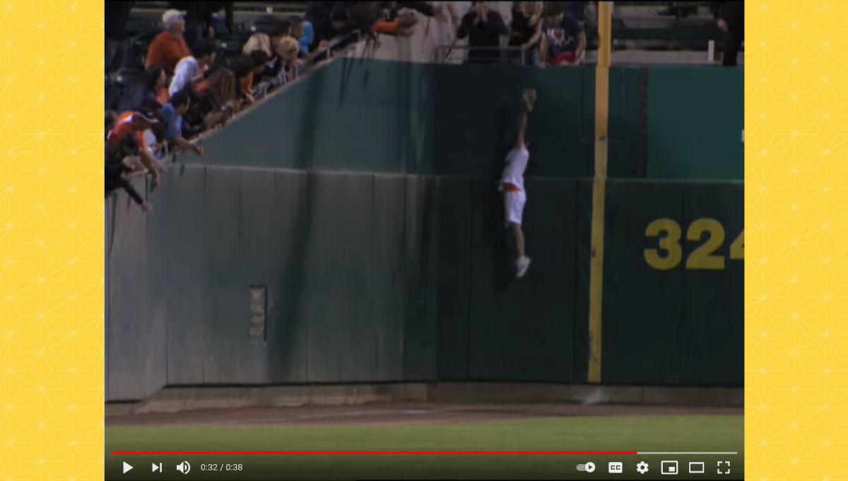 Ballgirl makes a great play on a foul ball 