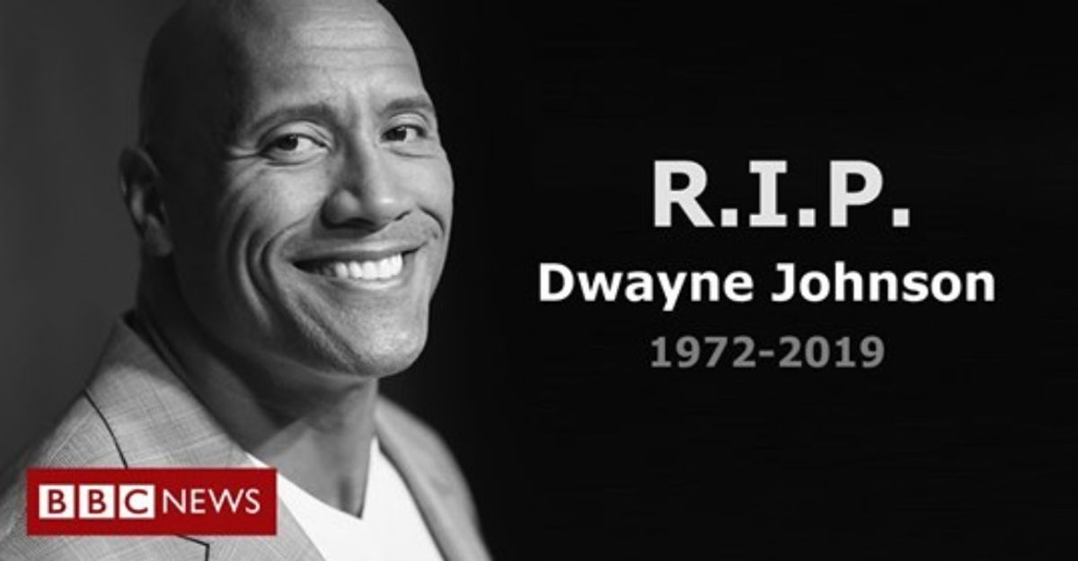 Dwayne Johnson Death Hoax