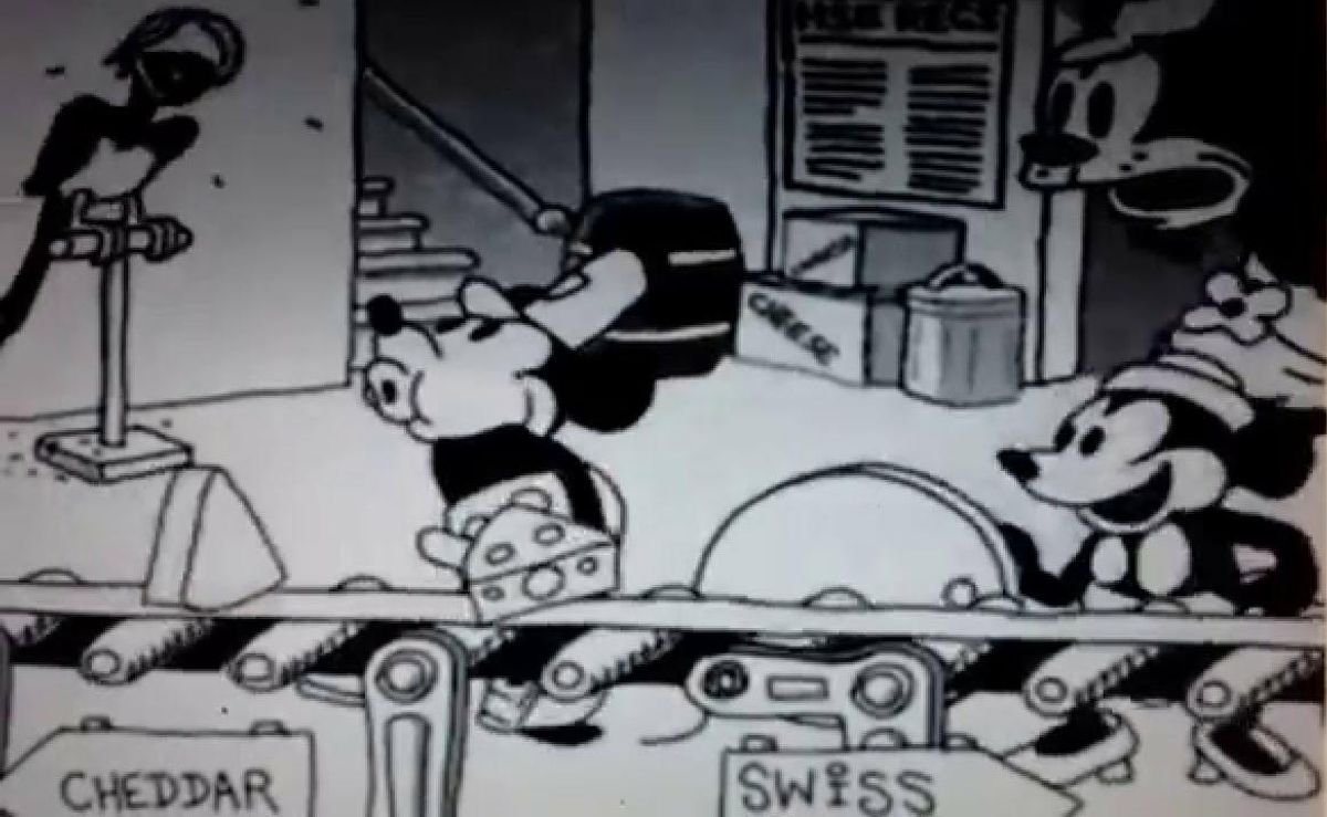 Does This Disney Cartoon Show Mickey Mouse Inappropriately Making Swiss  Cheese? 