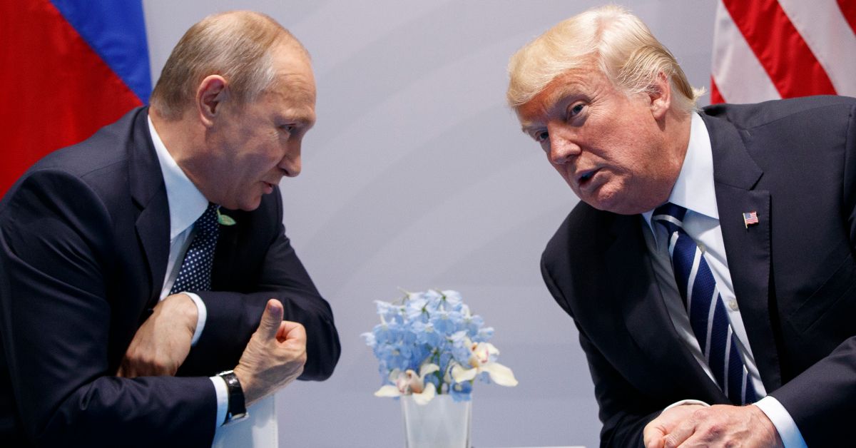 President Donald Trump meets with Russian President Vladimir Putin at the G20 Summit, Friday, July 7, 2017, in Hamburg. (AP Photo/Evan Vucci) (AP Photo/Evan Vucci)
