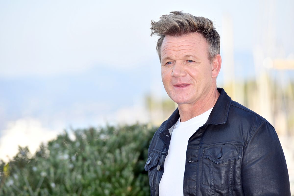 British chef Gordon Ramsay  poses during the MIPCOM  trade show(standing for International Market of Communications Programmes) in Cannes, southern France, on October 16, 2017. (Photo credit should read YANN COATSALIOU/AFP via Getty Images) (YANN COATSALIOU/AFP via Getty Images)