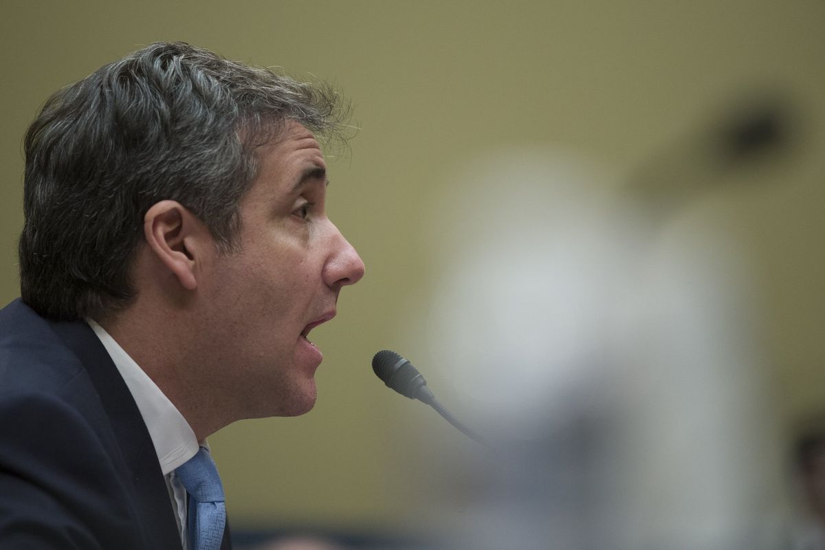 Michael Cohen, President Donald Trump's former lawyer, testifies before the House Oversight and Reform Committee, on Capitol Hill, Wednesday, Feb. 27, 2019, in Washington. (AP Photo/Alex Brandon)

 (AP Photo/Alex Brandon)