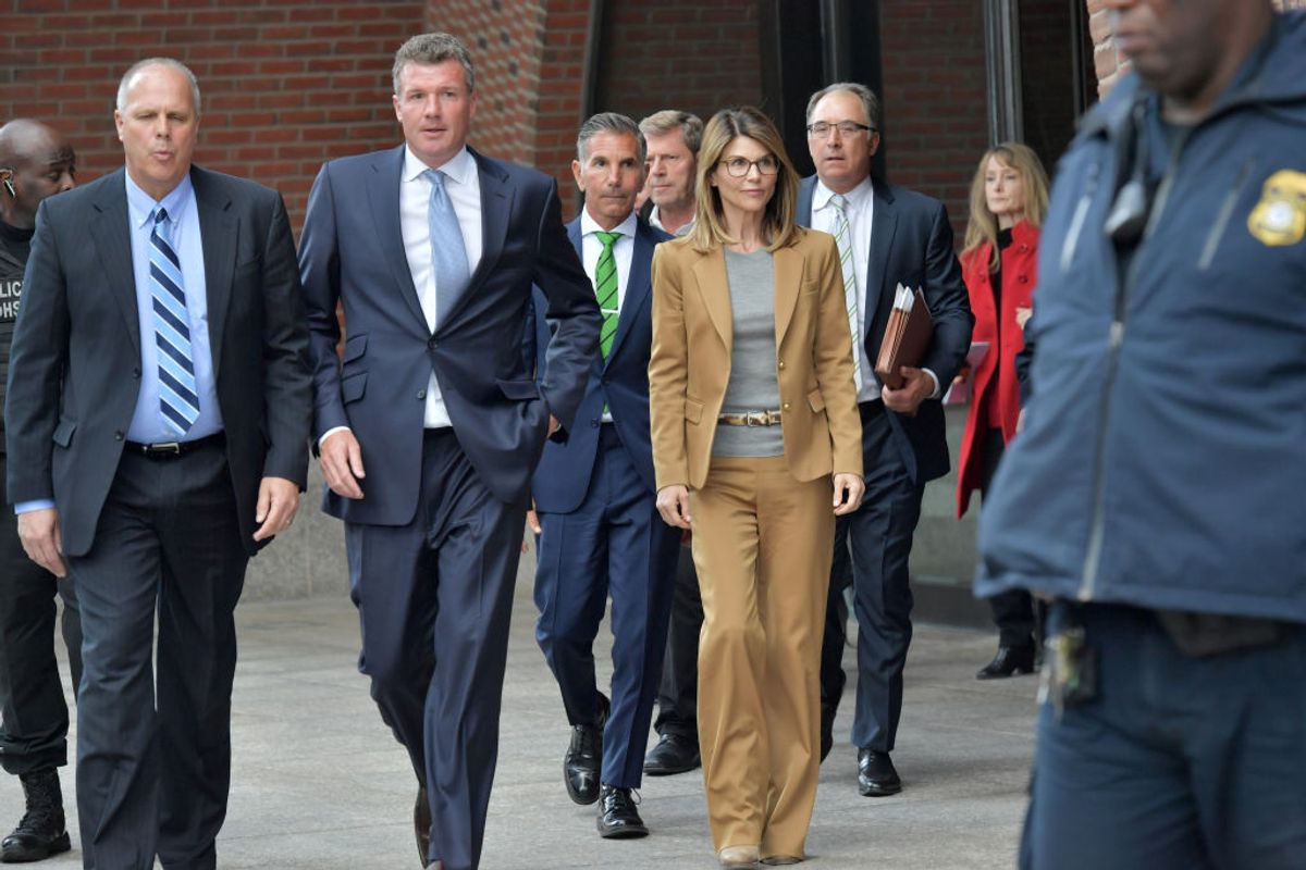BOSTON, MA - APRIL 03:  Lori Loughlin exits the John Joseph Moakley U.S. Courthouse after appearing in Federal Court to answer charges stemming from college admissions scandal on April 3, 2019 in Boston, Massachusetts.  (Photo by Paul Marotta/Getty Images) (Getty Images)