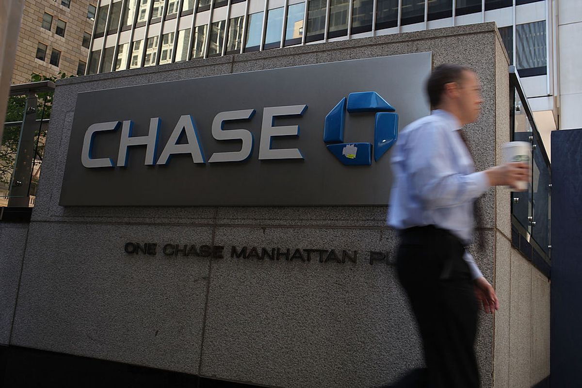 NEW YORK, NY - MAY 11:  A Chase sign is viewed at the company's New York headquarters on May 11, 2012 in New York City. In a surprise announcement after the markets closed on Thursday, JPMorgan Chase said that it has suffered trading losses of $2 billion since the start of April.  (Photo by Spencer Platt/Getty Images) (Getty Images)