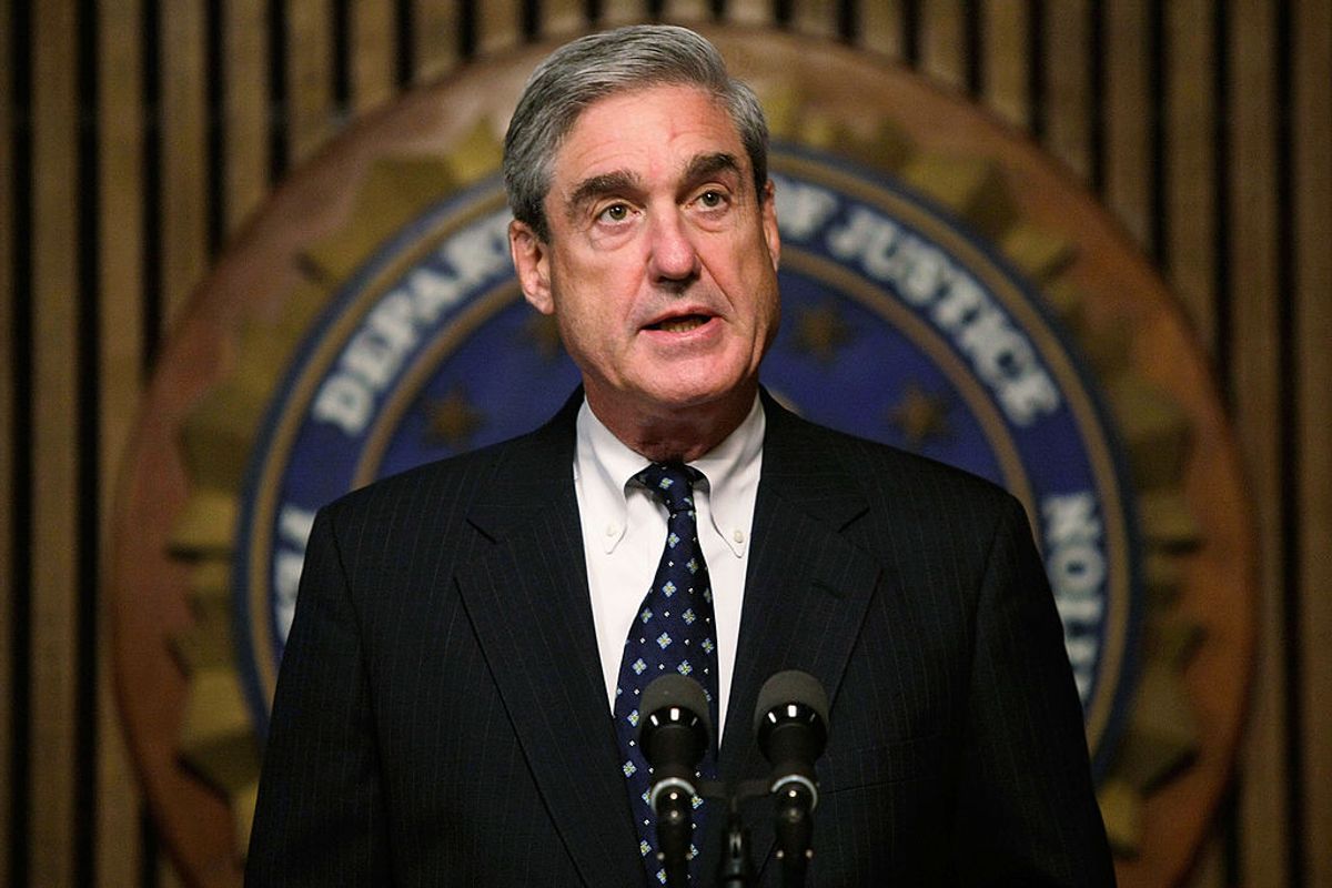 WASHINGTON - JUNE 25:  FBI Director Robert Mueller speaks during a news conference at the FBI headquarters June 25, 2008 in Washington, DC. The news conference was to mark the 5th anniversary of Innocence Lost initiative.  (Photo by Alex Wong/Getty Images) (Getty Images)
