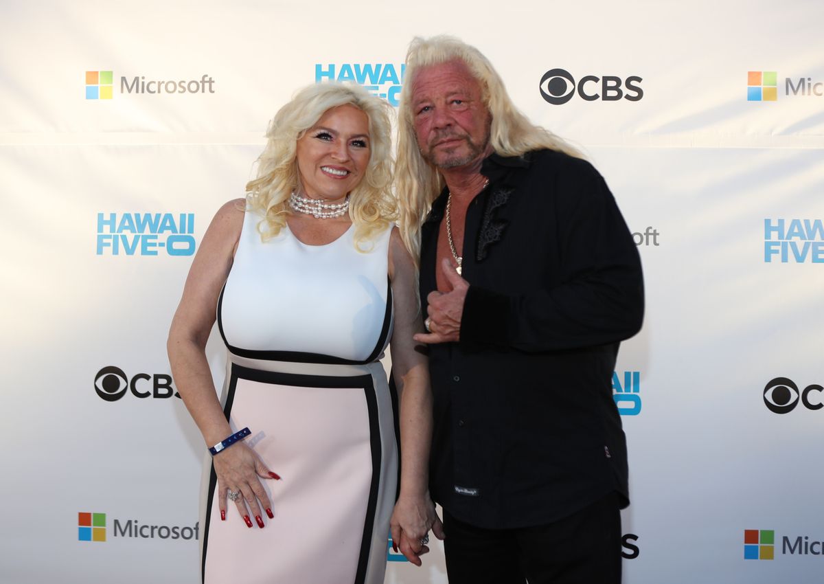 WAIKIKI, HI - NOVEMBER 10: Beth Chapman (l) and Duane Chapman attend the Sunset on the Beach event celebrating season 8 of "Hawaii Five-0" at Queen's Surf Beach on November 10, 2017 in Waikiki, Hawaii. (Photo by Darryl Oumi/Getty Images) (Darryl Oumi/Getty Images)
