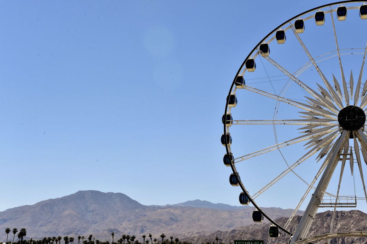INDIO, CA - APRIL 14:  The Ferris Wheel is seen during 2018 Coachella Valley Music And Arts Festival Weekend 1 at the Empire Polo Field on April 14, 2018 in Indio, California.  (Photo by Matt Cowan/Getty Images for Coachella) (Getty Images)