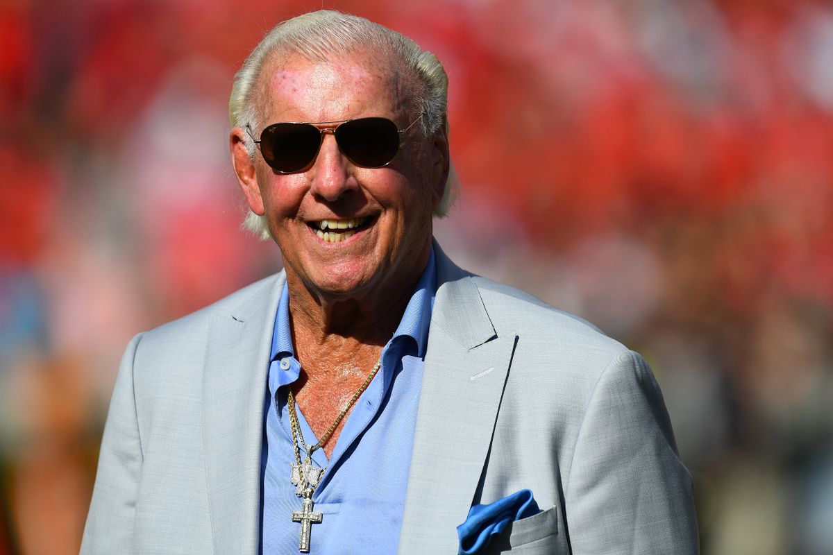 ATHENS, GA - SEPTEMBER 29: Rick Flair during the game between the Georgia Bulldogs and the Tennessee Volunteers on September 29, 2018 at Sanford Stadium in Athens, Georgia. (Photo by Scott Cunningham/Getty Images) (Scott Cunningham/Getty Images)