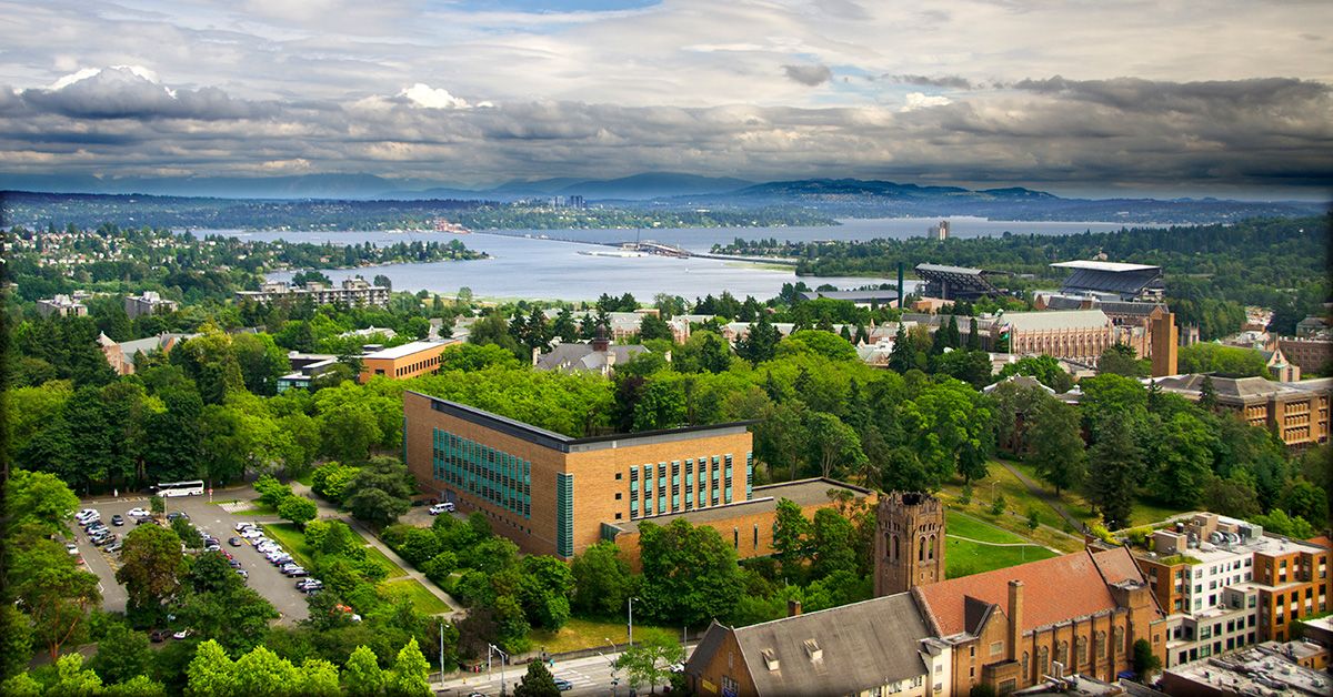 Aerial view of the University of Washington and surroundings. (Mitch Diamond/Getty Images) (Mitch Diamond/Getty Images)