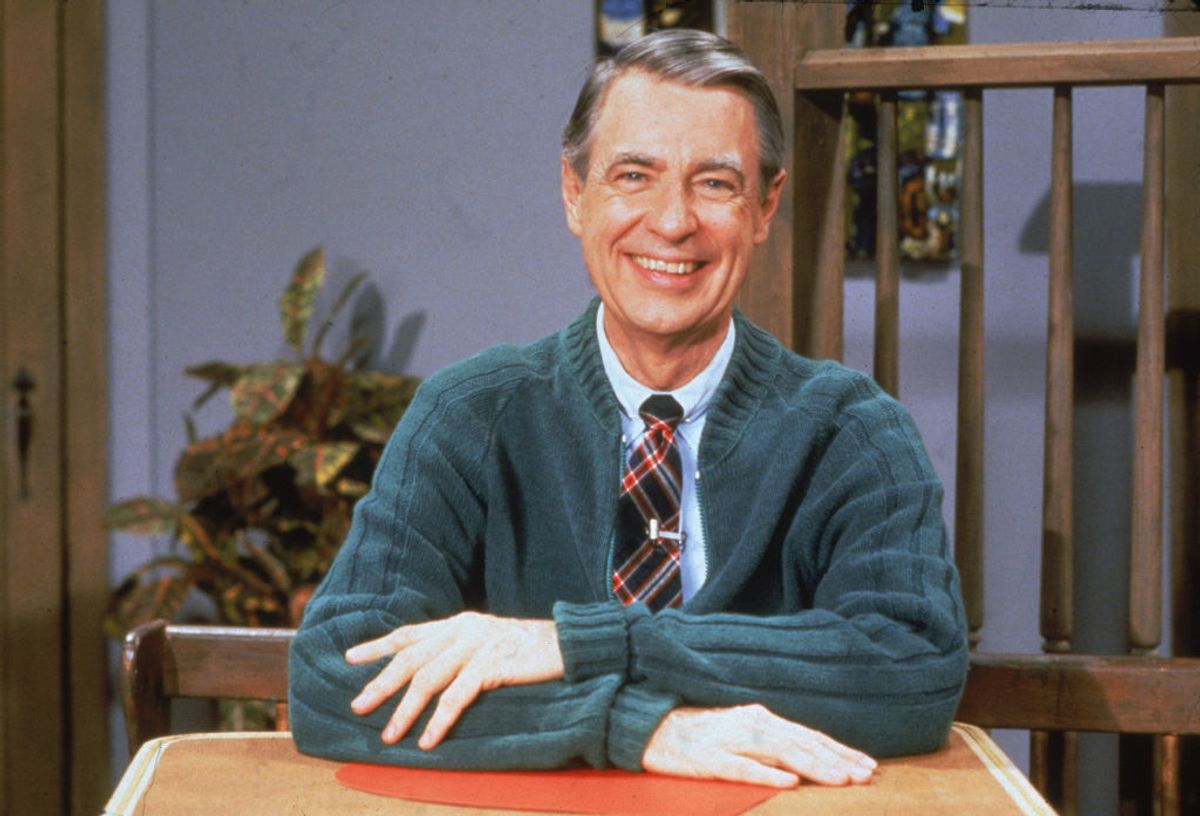 Portrait of American educator and television personality Fred Rogers (1928 - 2003) of the television series 'Mister Rogers' Neighborhood,' circa 1980s.  (Photo by Fotos International/Courtesy of Getty Images) (Getty Images)