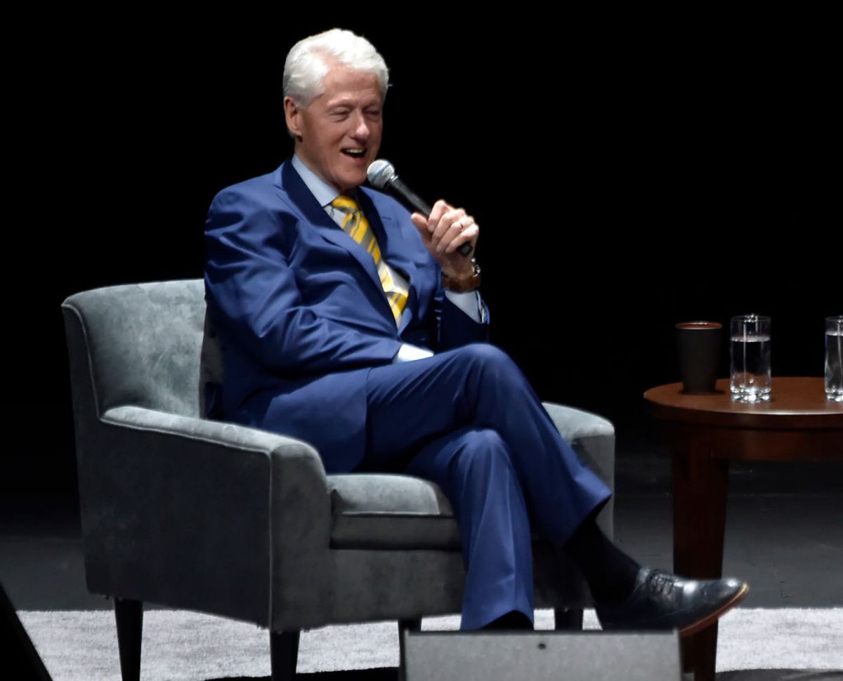 LAS VEGAS, NEVADA - MAY 05:  Former U.S. President Bill Clinton speaks during "An Evening with President Bill Clinton and former Secretary of State Hillary Rodham Clinton" at Park Theater at Park MGM on May 05, 2019 in Las Vegas, Nevada. Clinton and his wife, former Secretary of State Hillary Rodham Clinton, toured North America providing audiences their perspective on the past, and insight into the future.  (Photo by David Becker/Getty Images) (Getty Images)