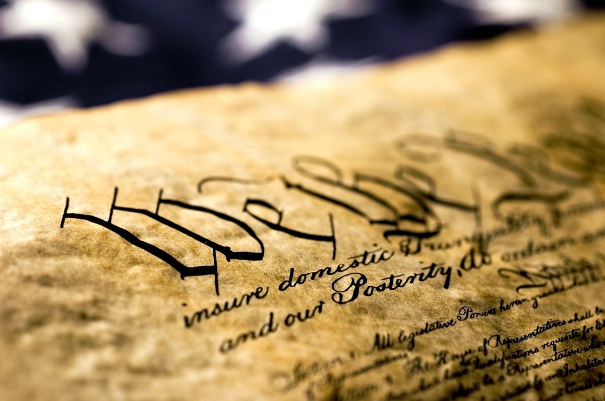 Closeup of the US Constitutionsee also: ( kledge/Getty Images)