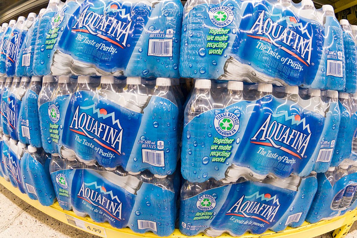 TORONTO, ONTARIO, CANADA - 2016/09/24: Aquafina bottled water in store shelves. The bottled water industry in Ontario is facing renewed government scrutiny after a small township was outbid by multinational giant Nestle. (Photo by Roberto Machado Noa/LightRocket via Getty Images) (Getty Images)