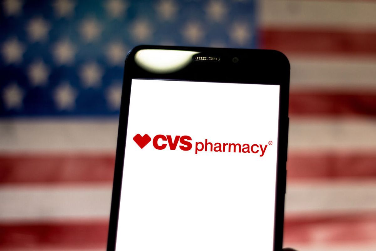 BRAZIL - 2019/05/24: In this photo illustration the CVS Pharmacy logo is displayed on a smartphone. (Photo Illustration by Rafael Henrique/SOPA Images/LightRocket via Getty Images) (Getty Images/Stock photo)