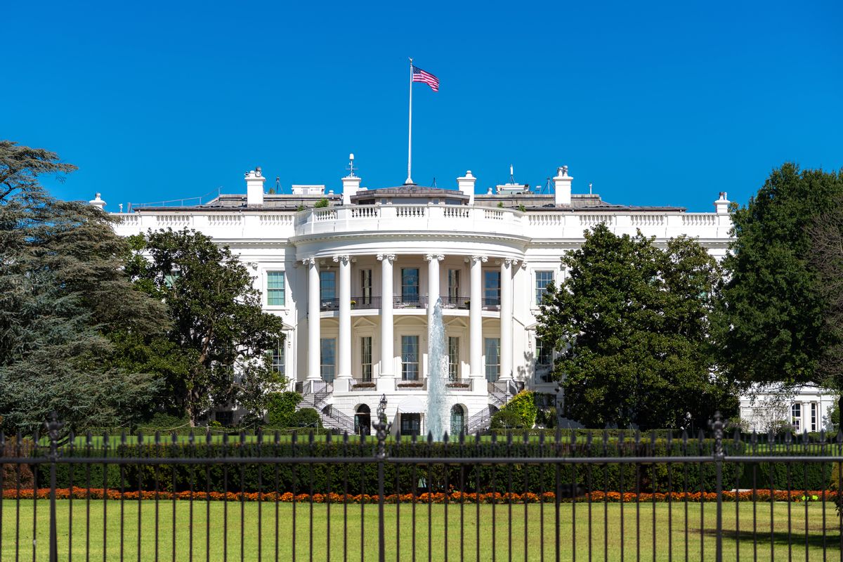 White House on deep blue sky background in Washington DC, USA. (Getty Images/Stock photo)