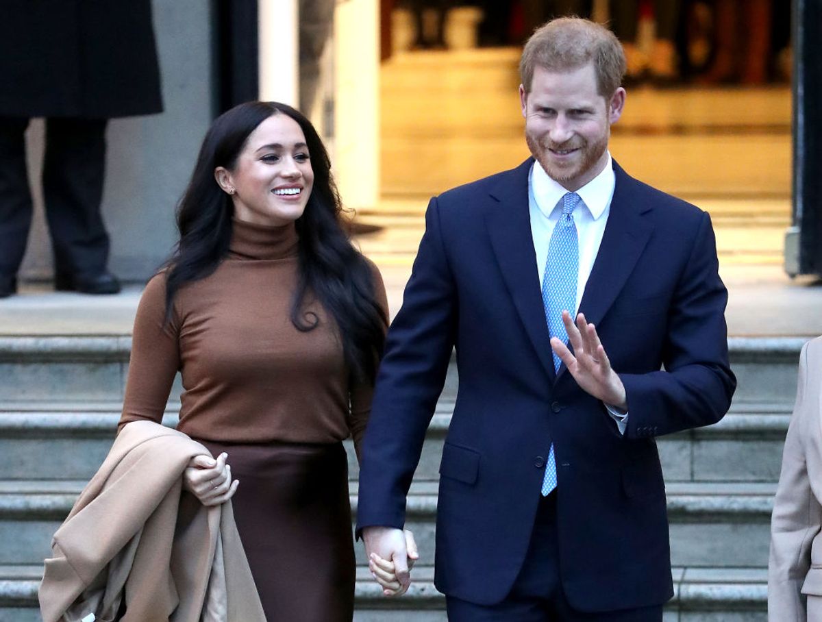 LONDON, ENGLAND - JANUARY 07: Prince Harry, Duke of Sussex and Meghan, Duchess of Sussex depart Canada House on January 07, 2020 in London, England. (Photo by Chris Jackson/Getty Images) (Getty Images)