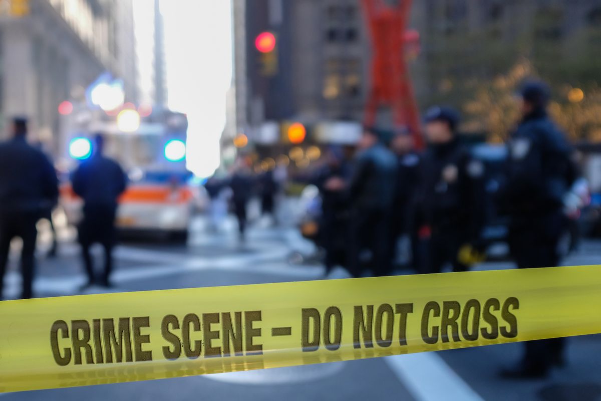 Police Line, Crime Scene taped used to control crowd access during police activity. (Getty Images/Stock photo)
