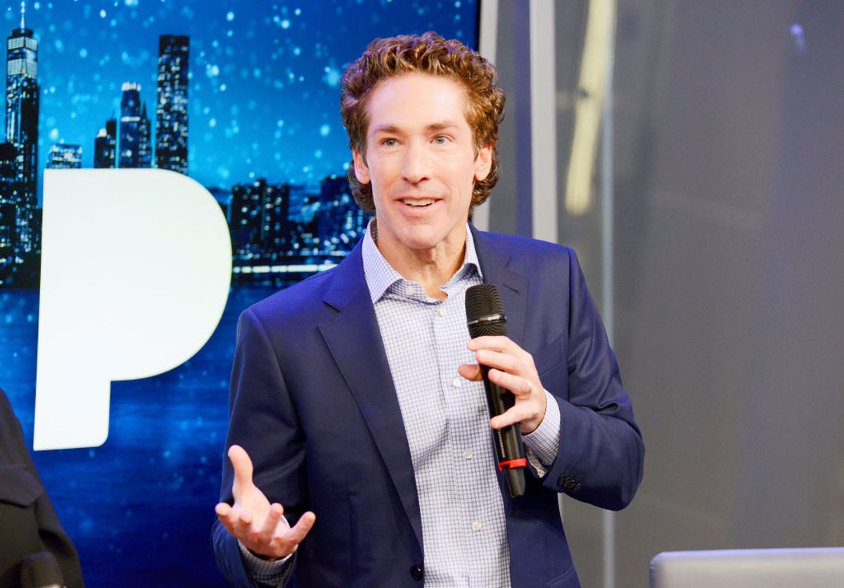 NEW YORK, NEW YORK - DECEMBER 16: Joel Osteen speaks during SiriusXM Joel Osteen Radio Town Hall with Joel and Victoria Osteen at SiriusXM Studios on December 16, 2019 in New York City. (Photo by Bonnie Biess/Getty Images for SiriusXM) (Getty Images)