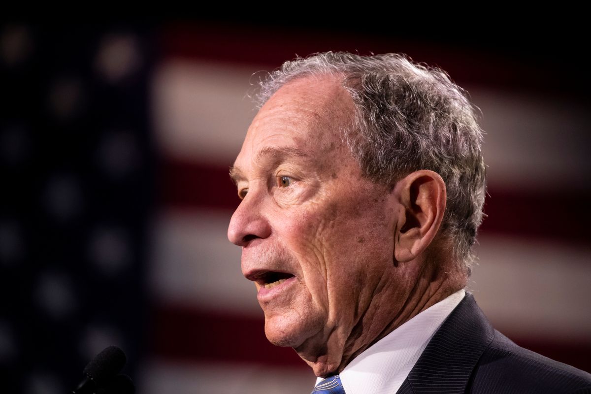 NASHVILLE, TN - FEBRUARY 12:  Democratic presidential candidate former New York City Mayor Mike Bloomberg delivers remarks during a campaign rally on February 12, 2020 in Nashville, Tennessee. Bloomberg is holding the rally to mark the beginning of early voting in Tennessee ahead of the Super Tuesday primary on March 3rd.  (Photo by Brett Carlsen/Getty Images) (Brett Carlsen/Getty Images)