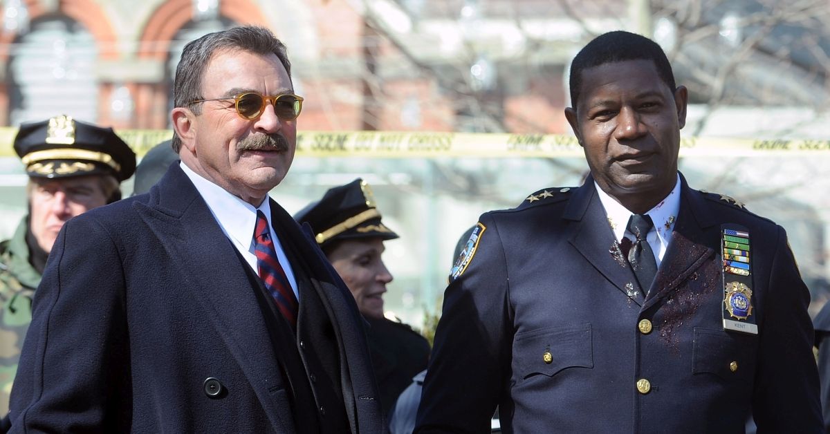 NEW YORK, NY - MARCH 23:  Actors Tom Selleck and Dennis Haysbert on the set of "Blue Bloods" on March 23, 2015 in New York City.  (Photo by Bobby Bank/GC Images) (Bobby Bank/GC Images/Getty Images)